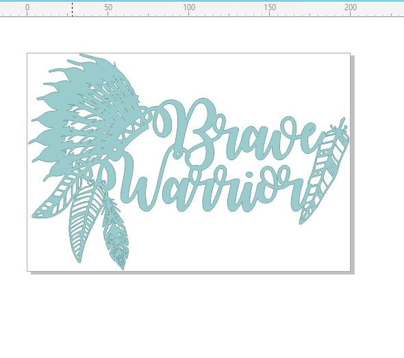 Brave warrior feathers chipboard  200 x 135.mm min buy 3
